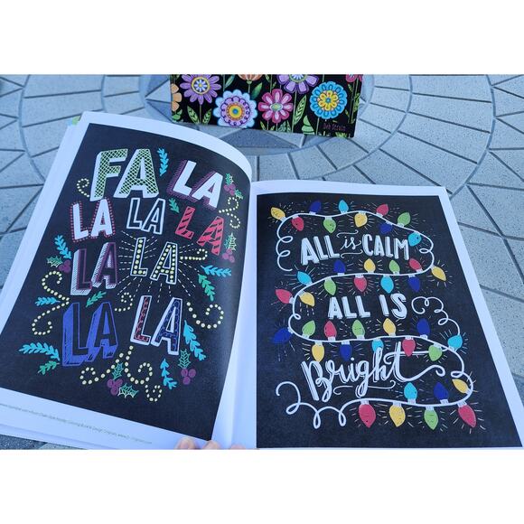 Chalk-Style Holiday & Nature Coloring Book Paperback Bundle - Picture 3 of 8